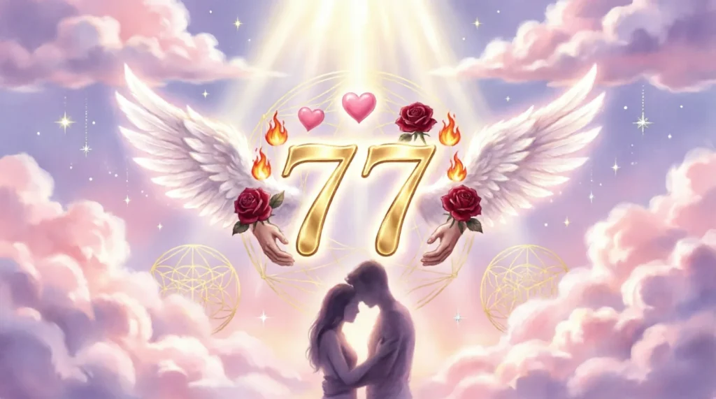 77 angel number meaning love